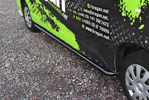 Black side bars curved - black,