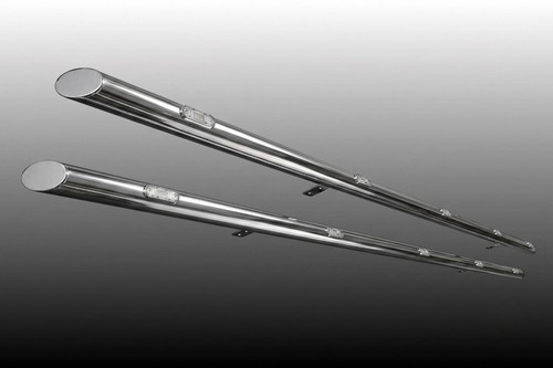 Chrome stainless side bars - 2",